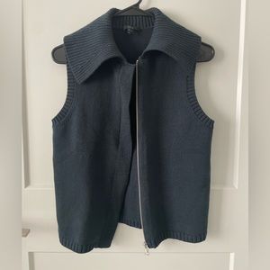 COS dark green zipper vest